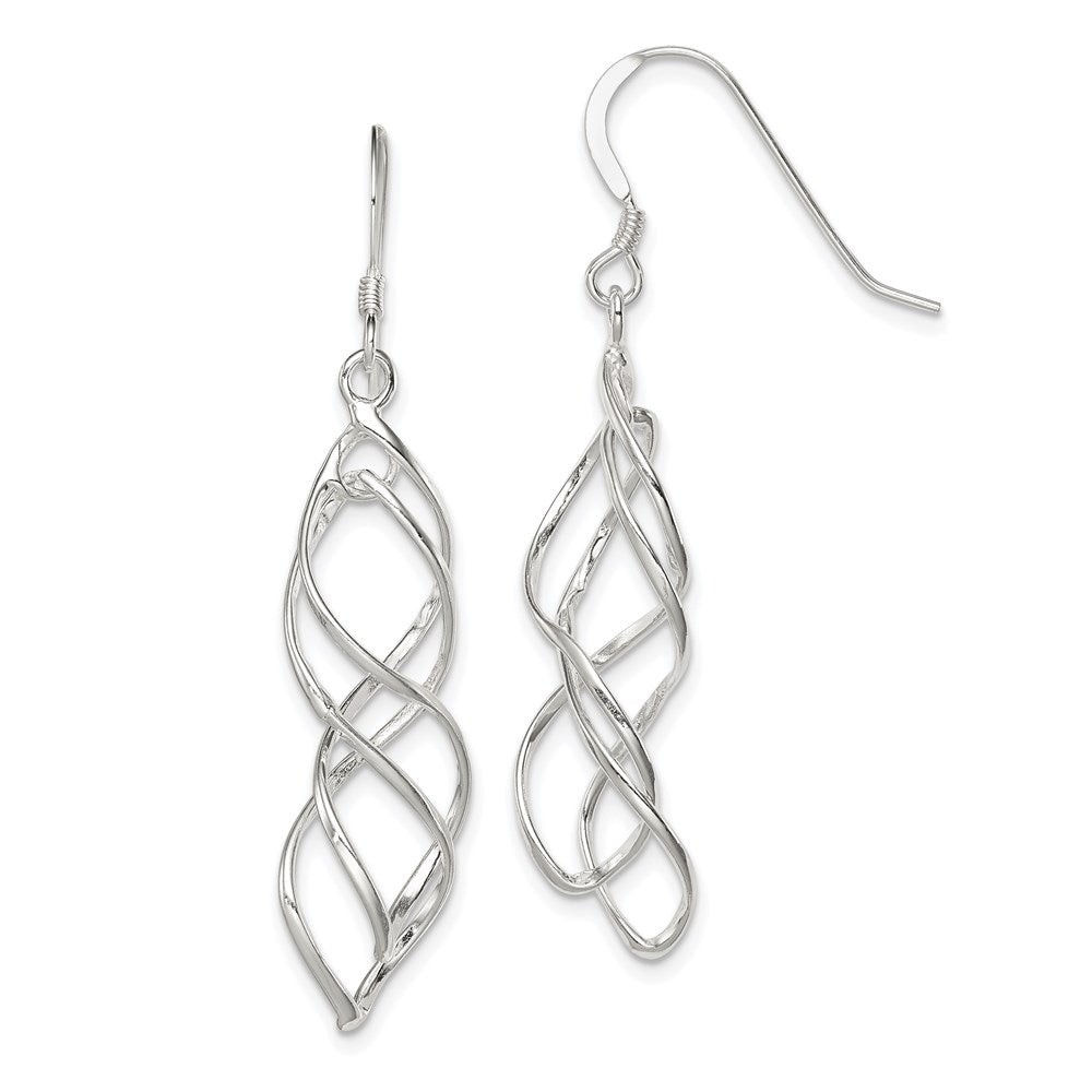 Sterling Silver Rhodium-plated Amethyst Earrings