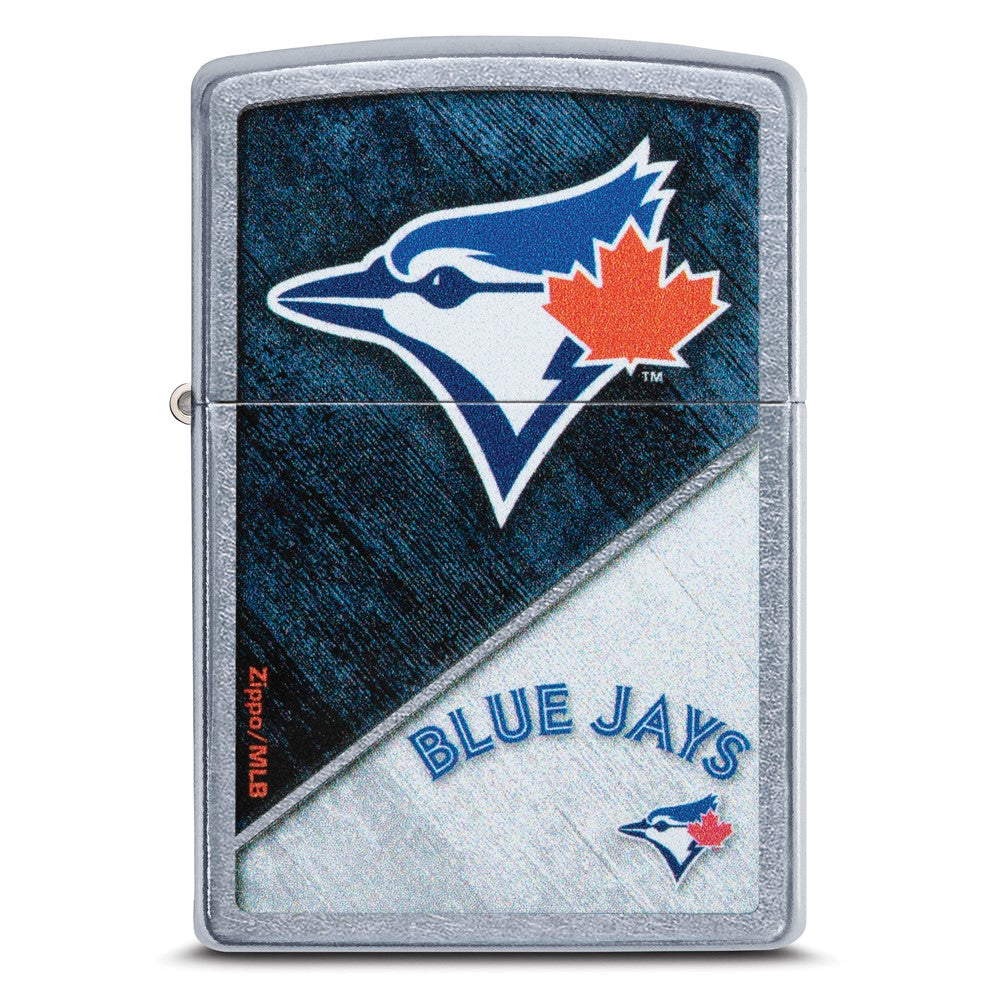 Zippo Street Chrome Toronto Blue Jays Color Image MLB Lighter