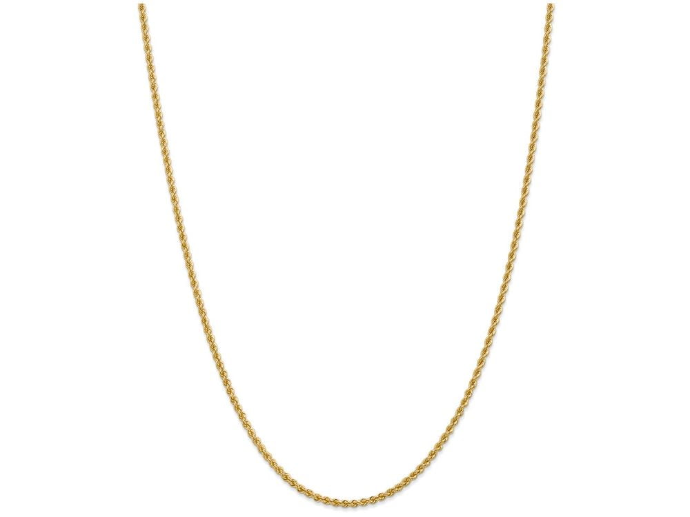 14K 30 inch 2.25mm Regular Rope with Lobster Clasp Chain