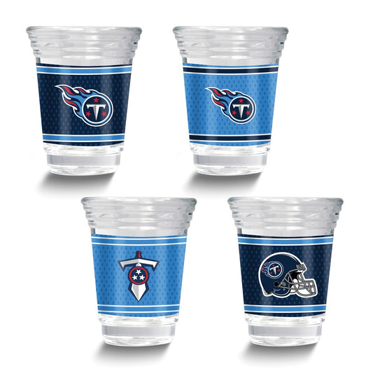 NFL Tennessee Titans 4-piece 2 oz. Shot Glass Set