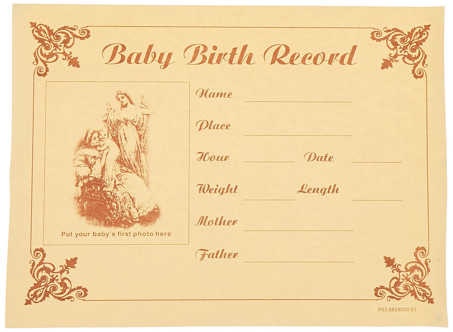 Birth Certificate Holder, Silver