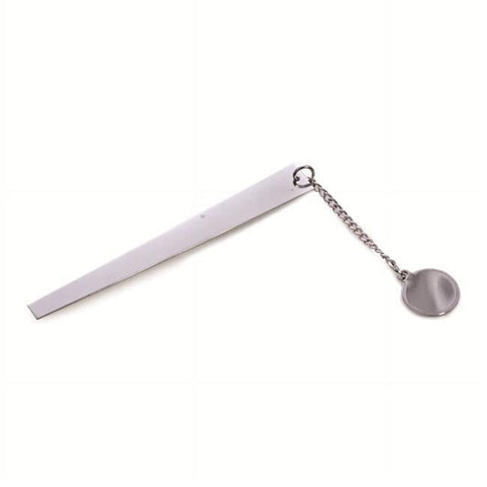 Bey-Berk International BB76 Chrome Plated Book Mark with Charm