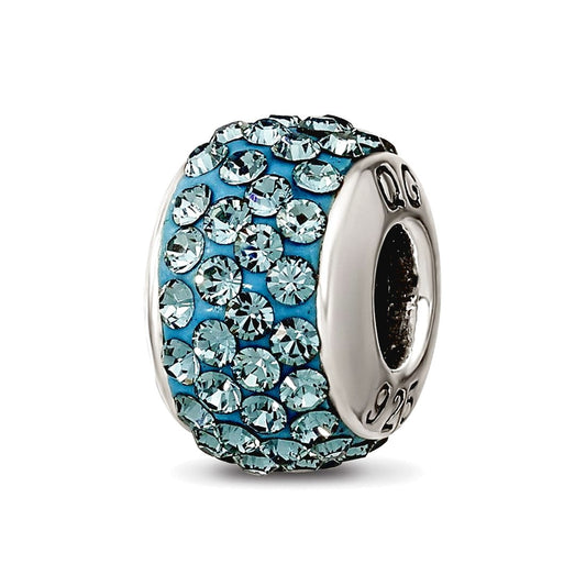 Sterling Silver Reflections December Full Blue Preciosa Crystal Bead