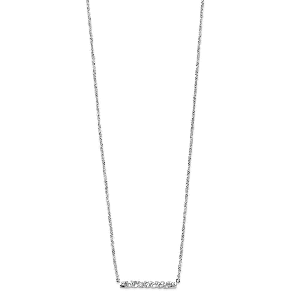 10kw White Topaz & Diamond Necklace