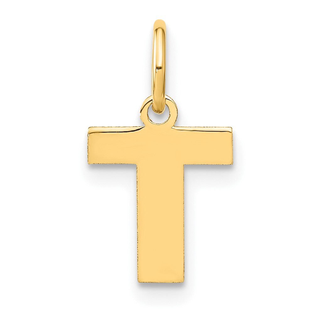 Sterling Silver Gold-plated Letter T Initial Pendant