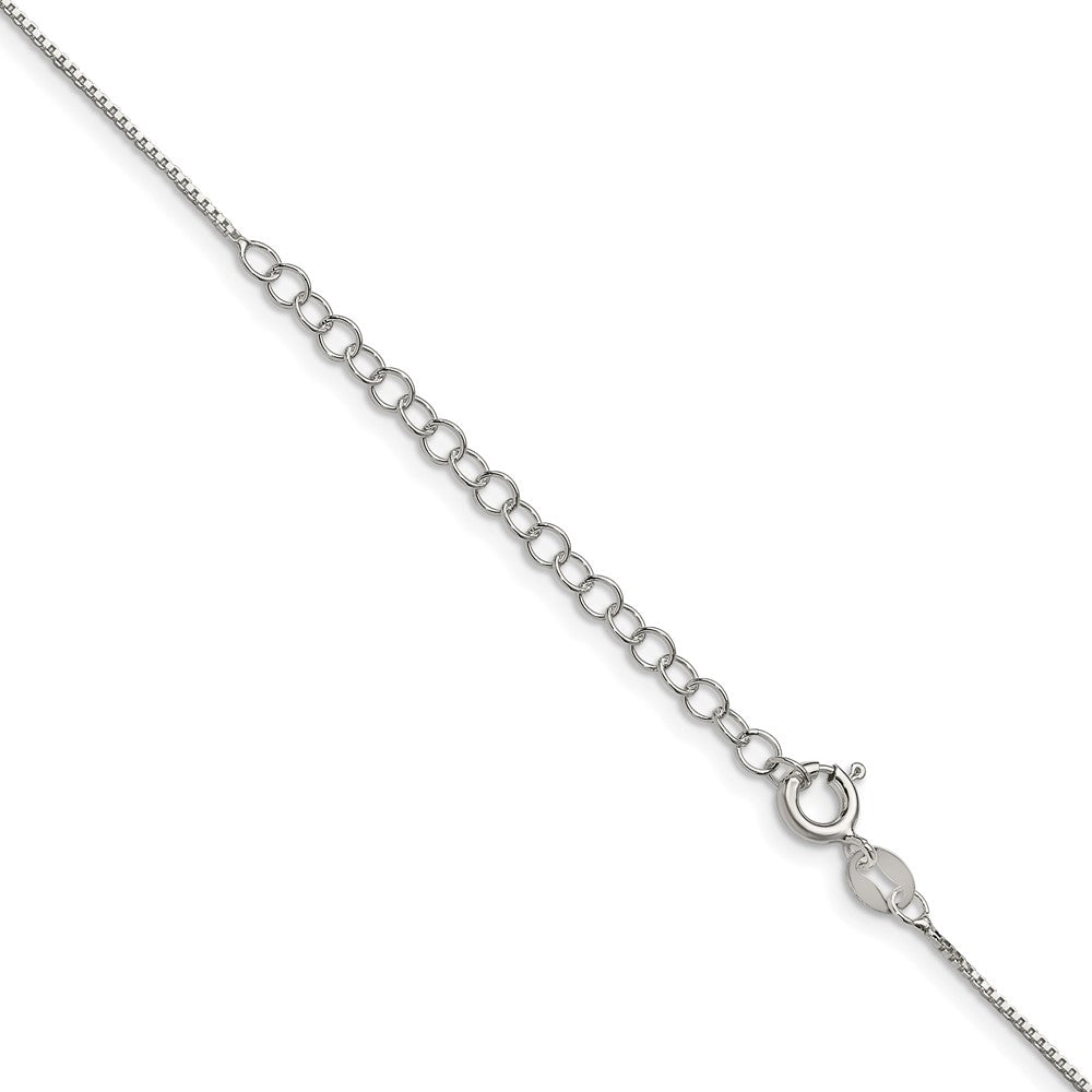 Sterling Silver .8mm Box Chain w/2in ext. 18 Inches