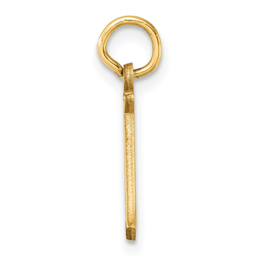 14K Diamond-cut Letter A Initial Charm