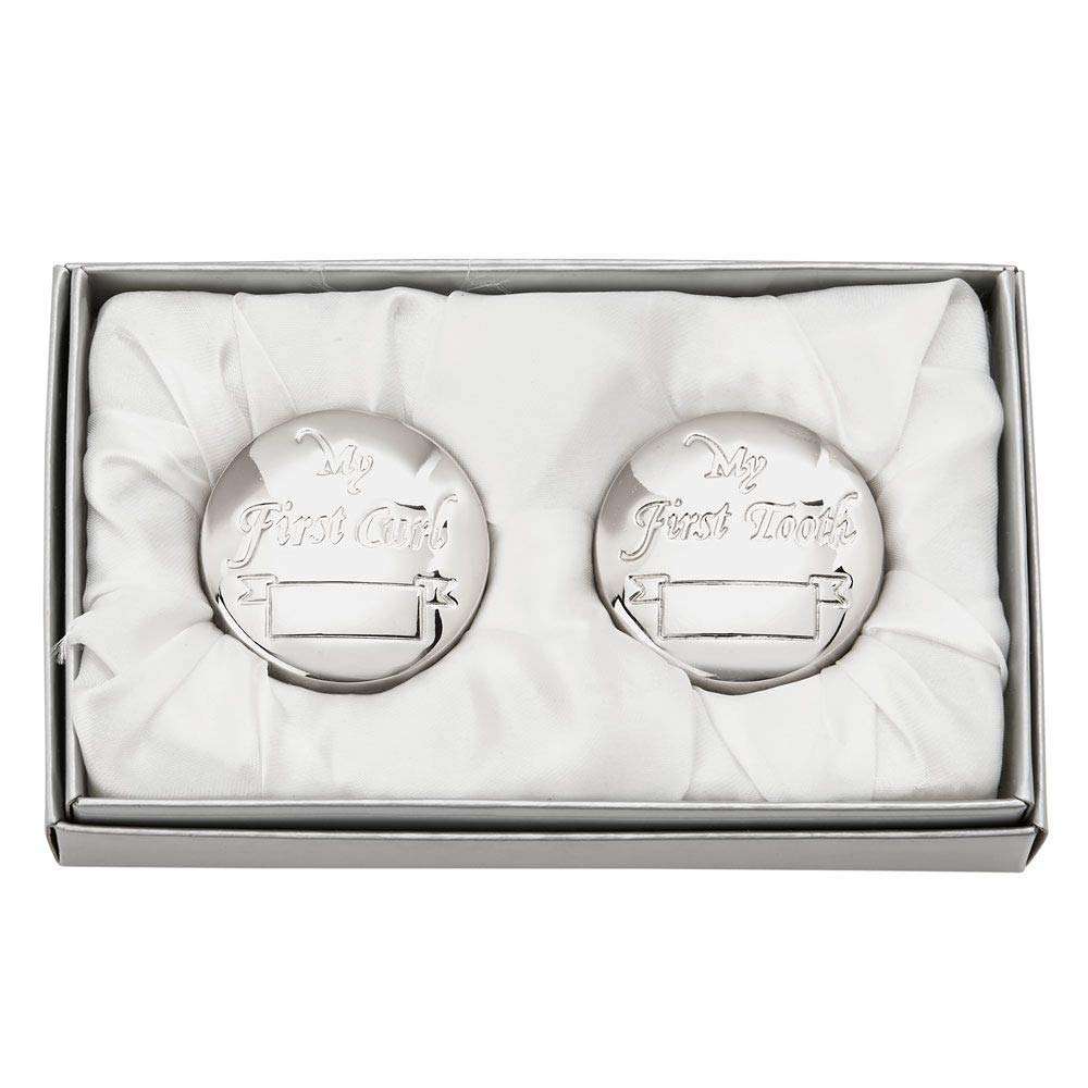 CGI Round 1st Tooth and 1st Curl Boxes,Nickel- Plated 1.5" D.
