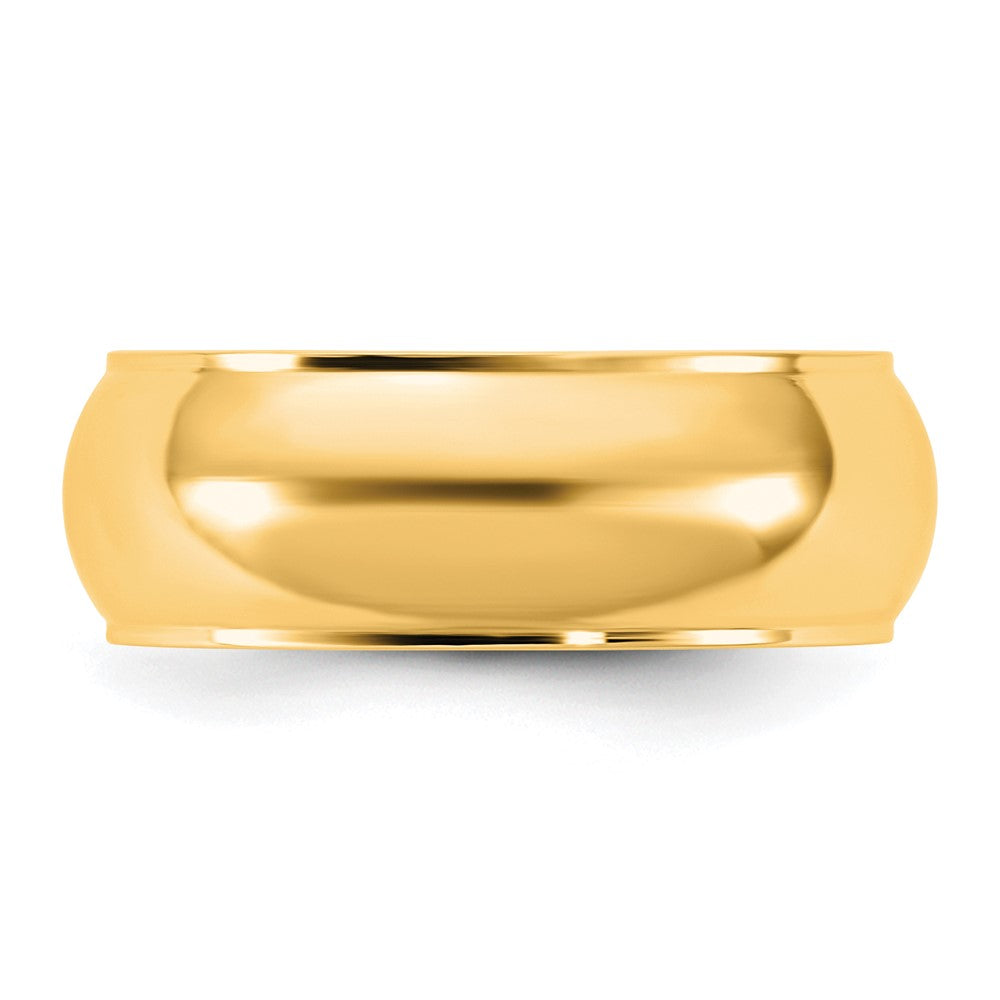 14KY 7mm Half Round with Edge Band Size 10