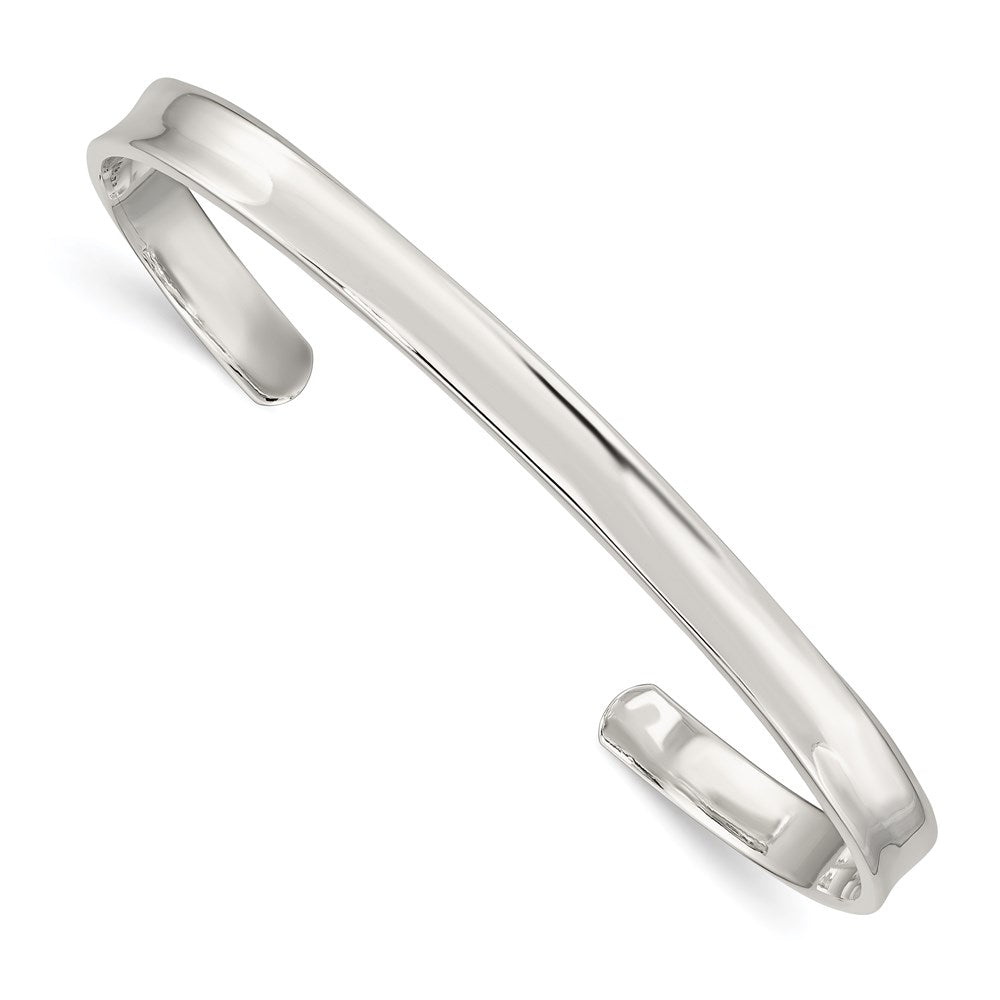 Sterling Silver 5mm Cuff Bangle 7.25 inches