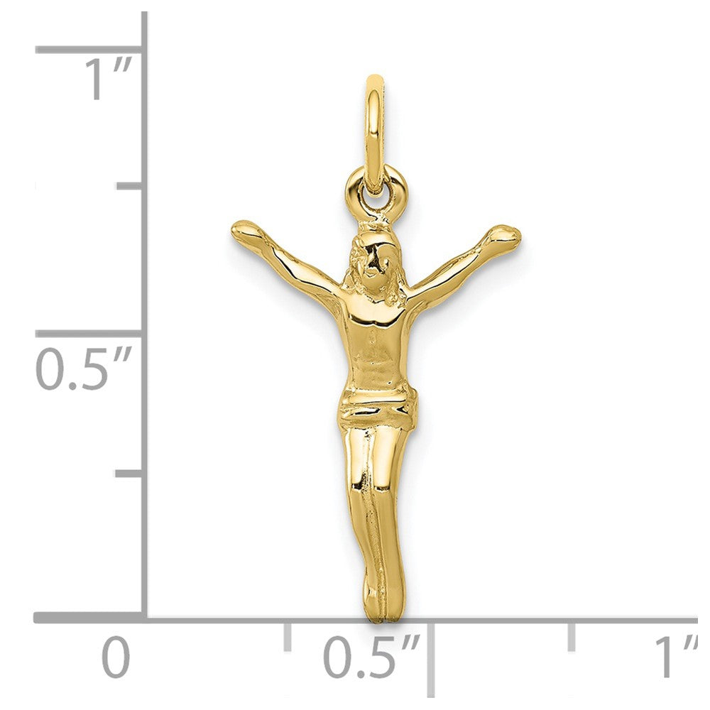 10k Crucifix Charm Yellow Gold