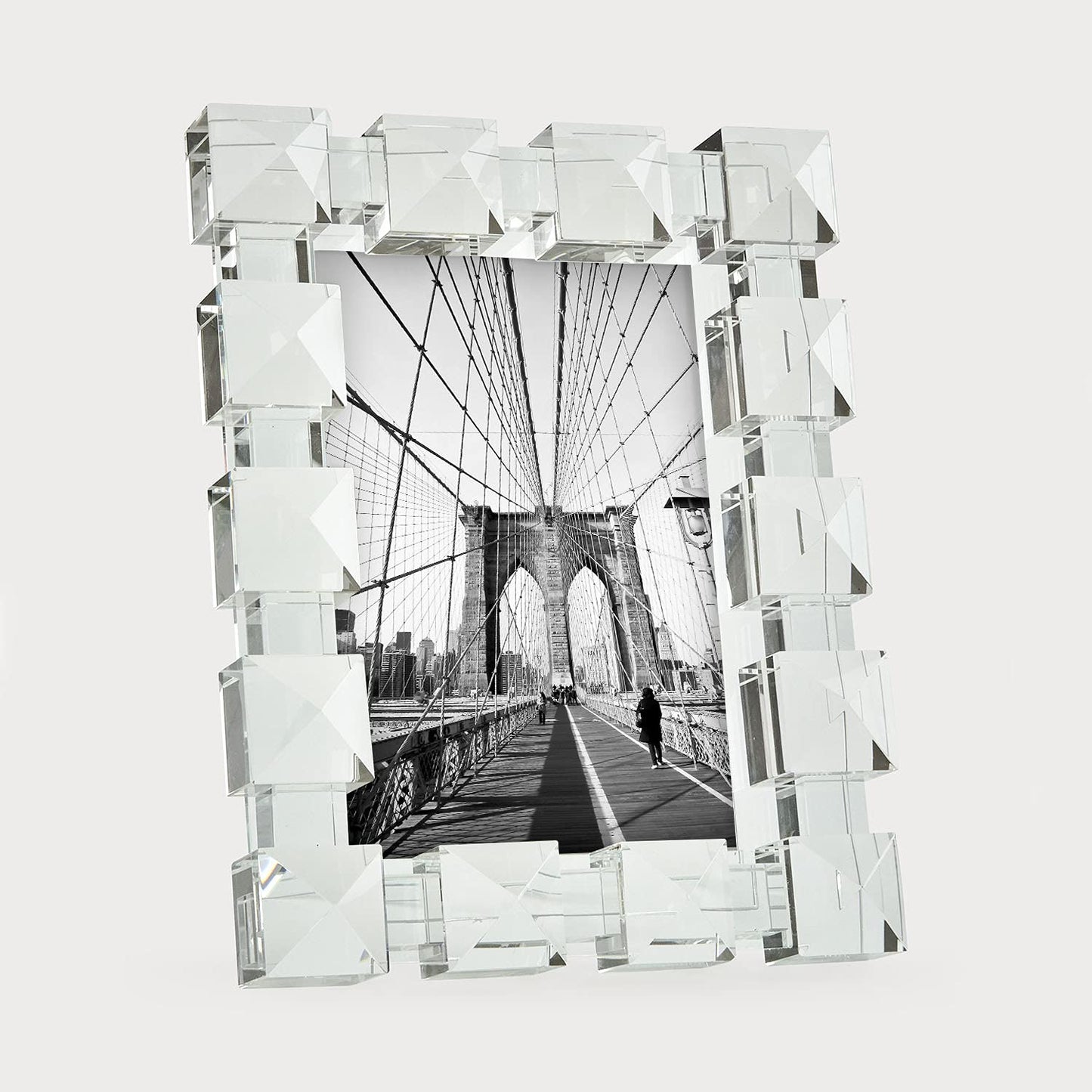 Crystal Glass Cube Design 4x6 Photo Frame
