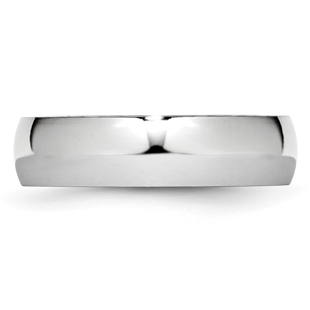 Cobalt Polished 6mm Half Round Band Size - 7.5
