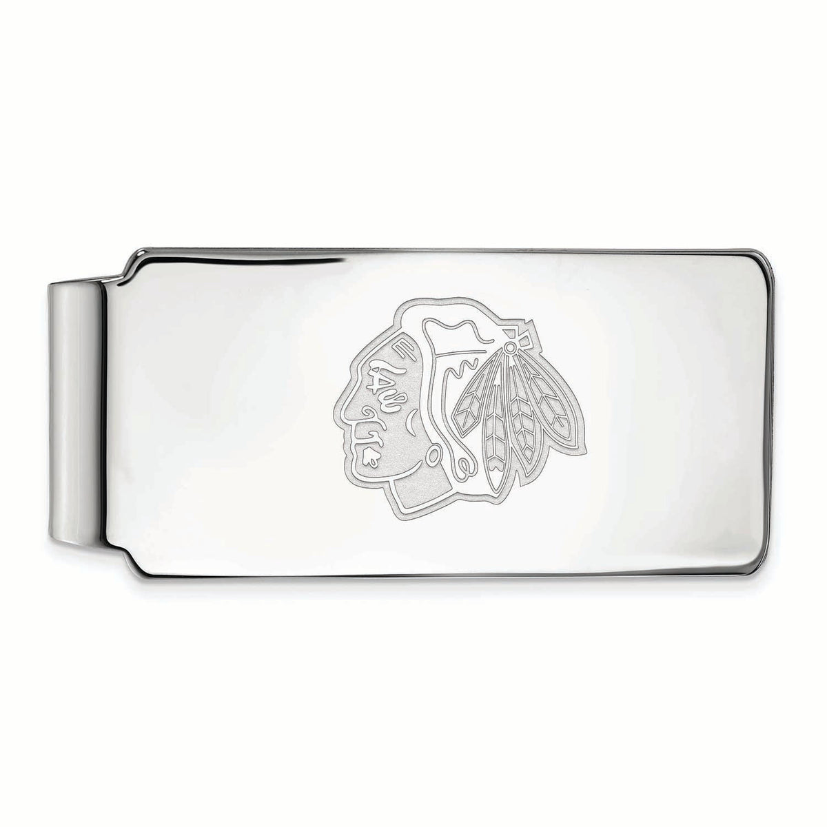 Silver Chicago Blackhawks Money Clip