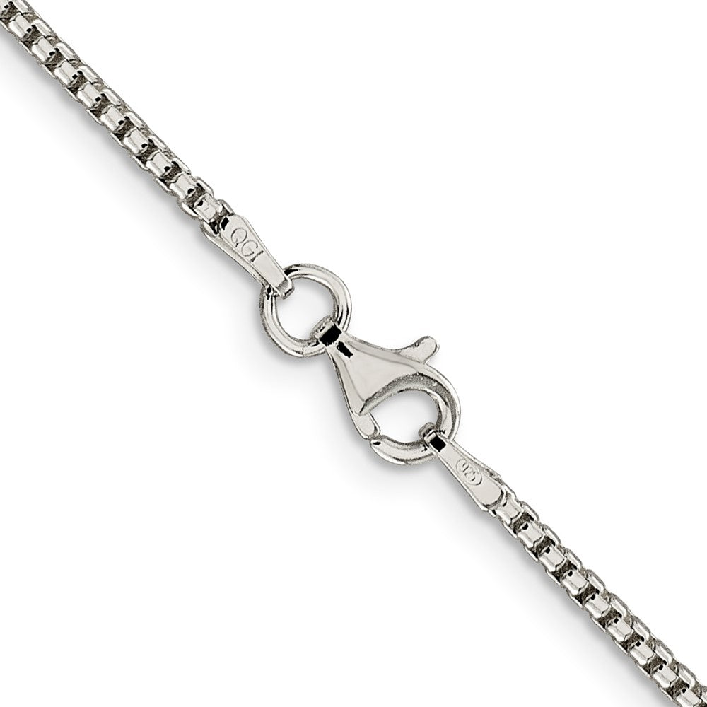 Sterling Silver 1.75mm Round Box Chain 22 Inches