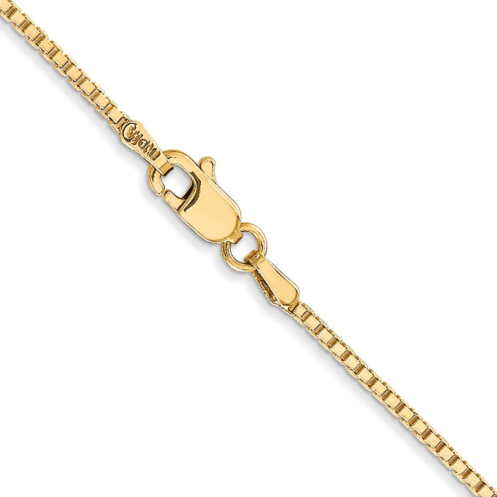 10k 1.3mm Box Chain Yellow Gold
