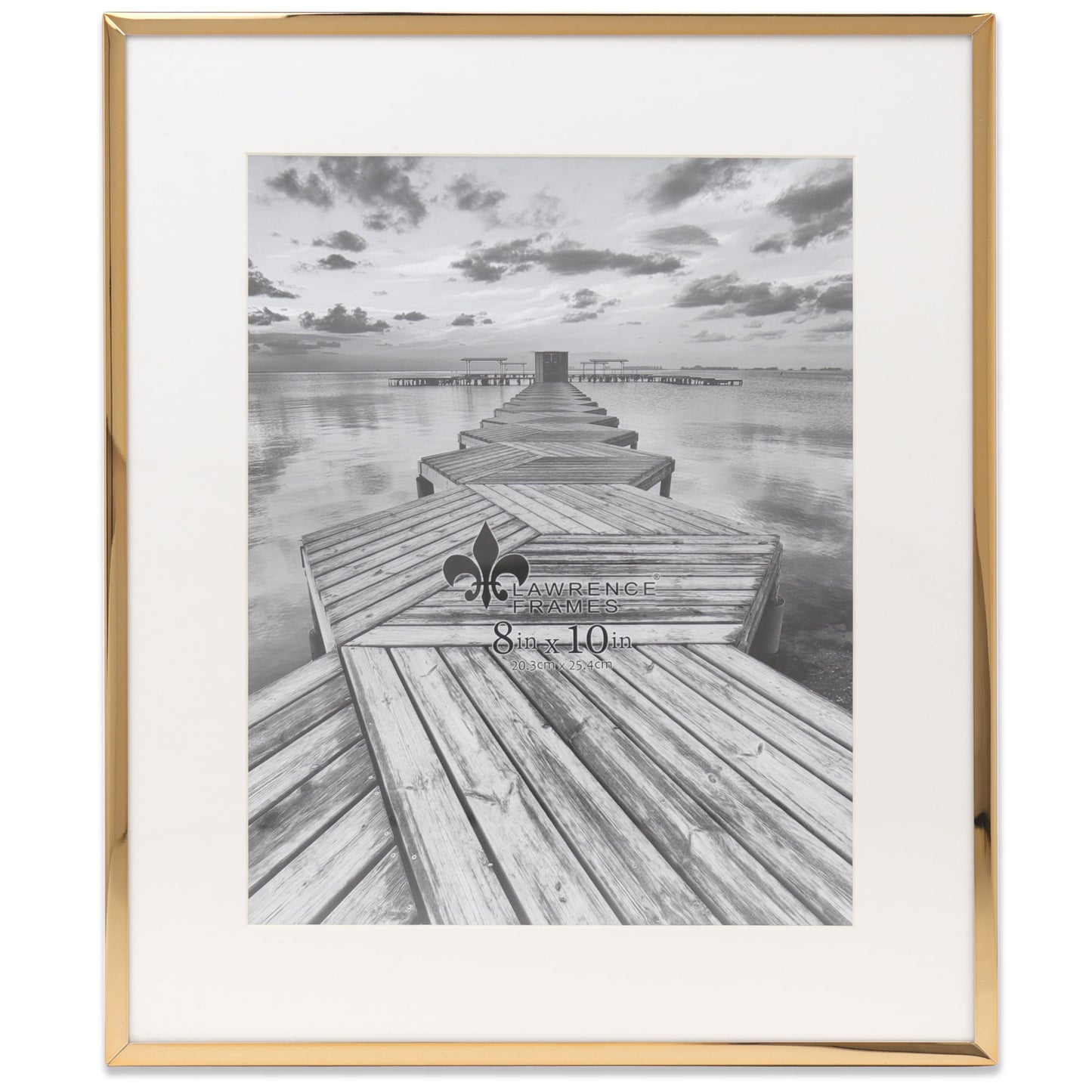 Lawrence Frames 10.98" x 12.91" Metal Picture Frame, Gold