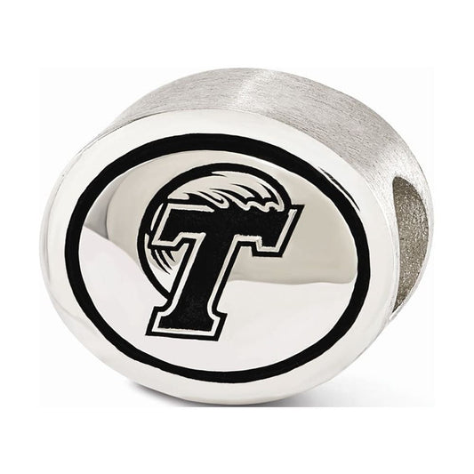 Sterling Silver Antiqued Tulane University Collegiate Bead
