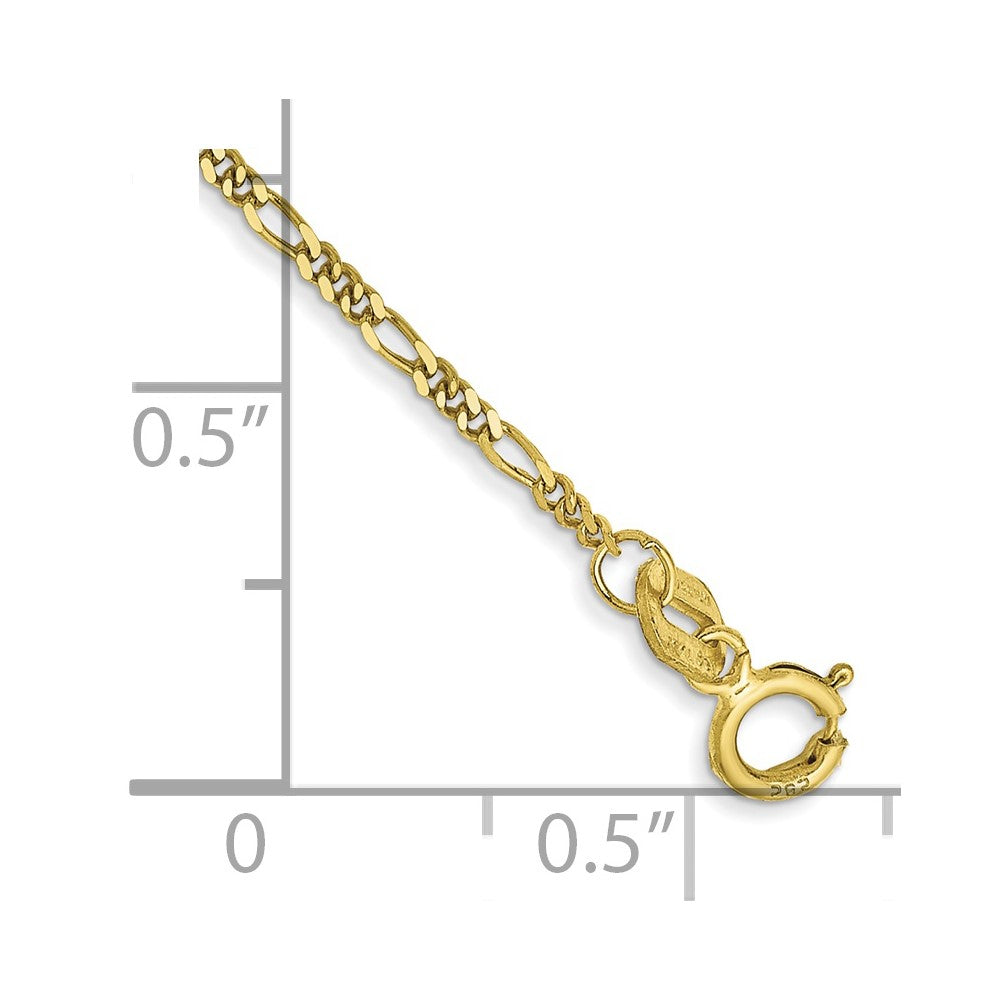 10k 1.25mm Flat Figaro Chain JCP Laser Weld