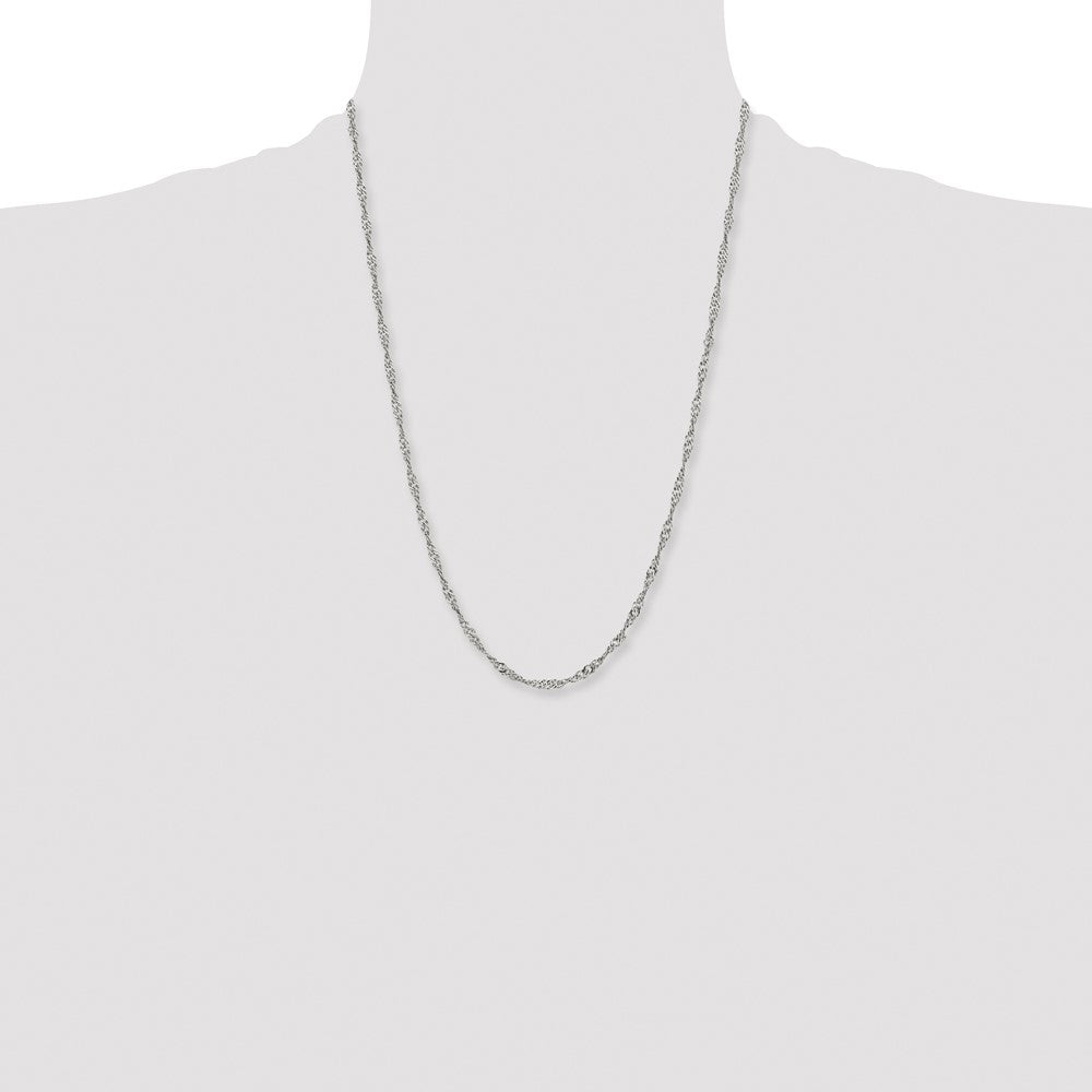 Stainless Steel Polished 3mm 24in Singapore Chain