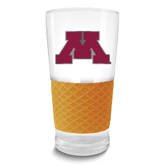 Collegiate University of Minnesota Score 22 oz. Pint Glass with Silicone Grip
