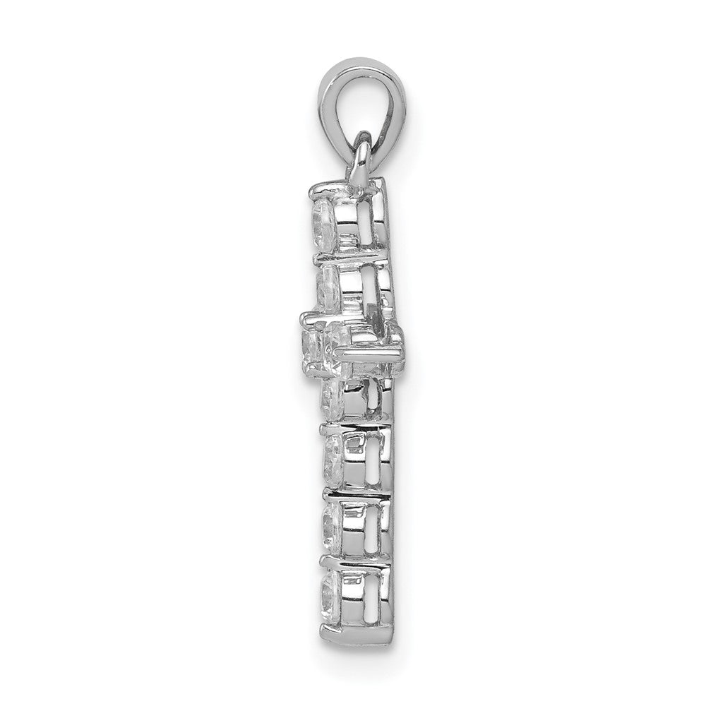 14k White Gold 3/8 carat Lab Grown Diamond VS/SI+ G+ Cross Pendant