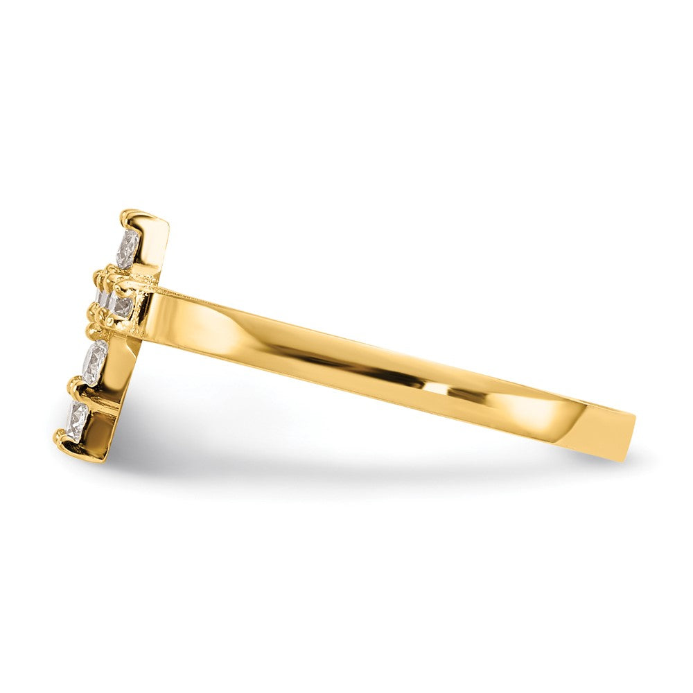 14k Madi K CZ Cross Baby Ring Size 3