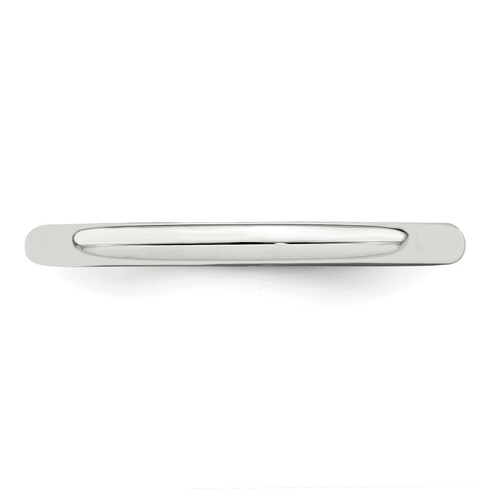Sterling Silver 2mm Half Round Size 10 Band