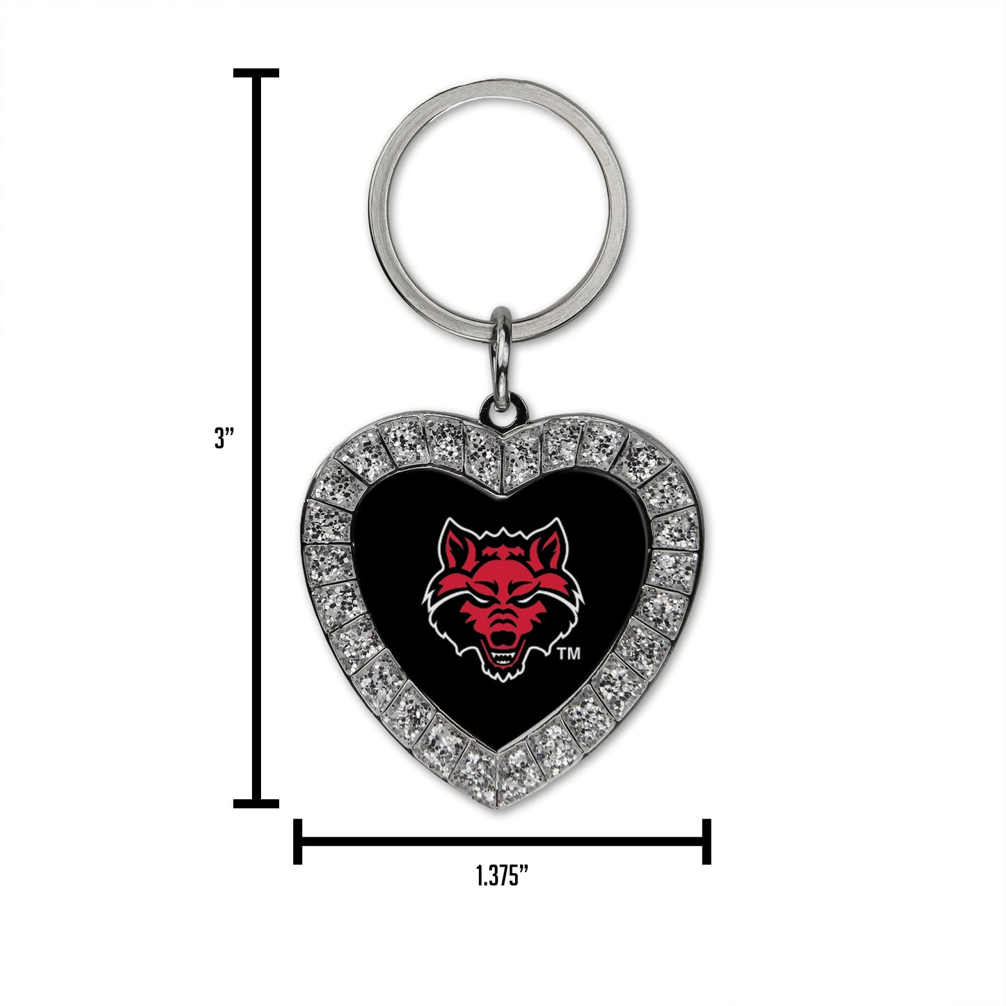 NBA San Antonio Spurs Rhinestone Heart Key Ring QGC7926
