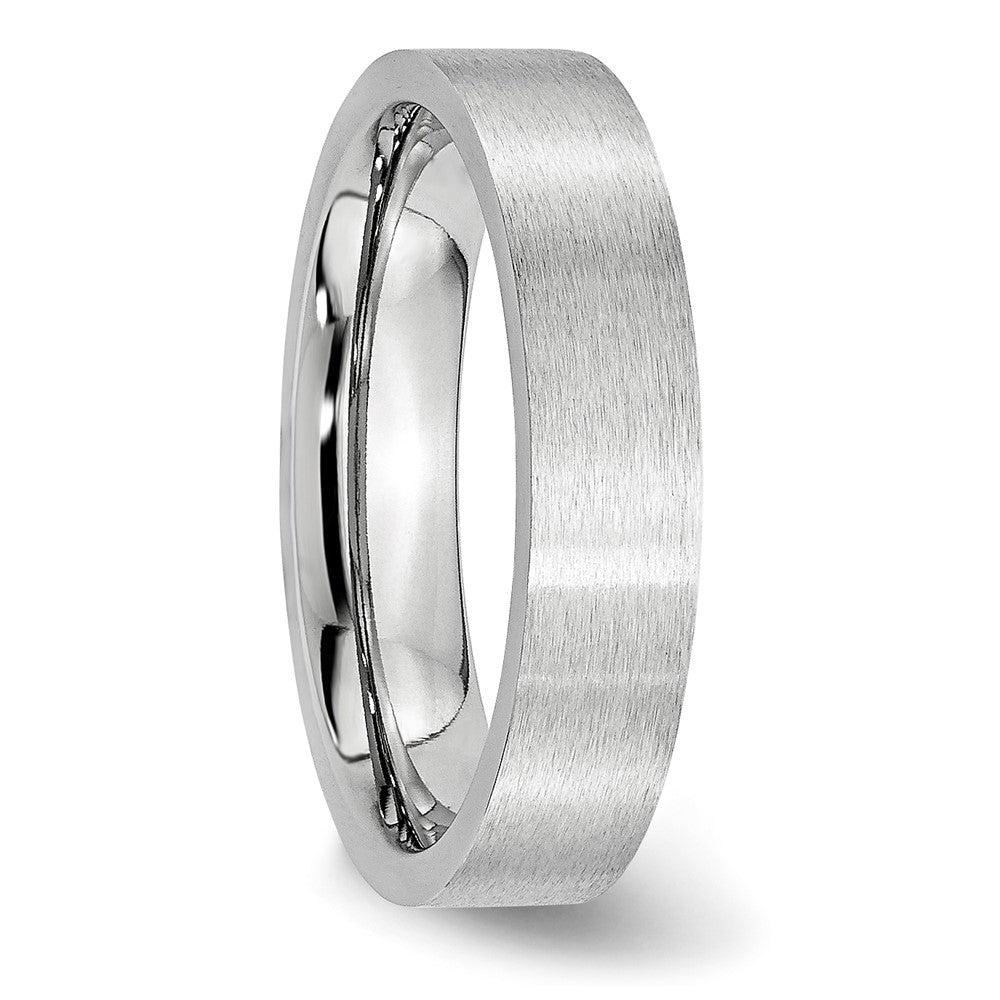 Cobalt Flat Satin 5mm Band Size - 12