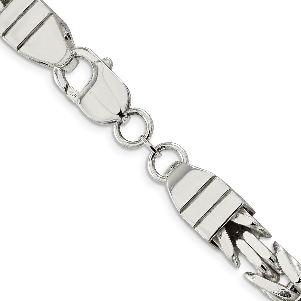 Sterling Silver 8.25mm Byzantine Chain 24 Inches