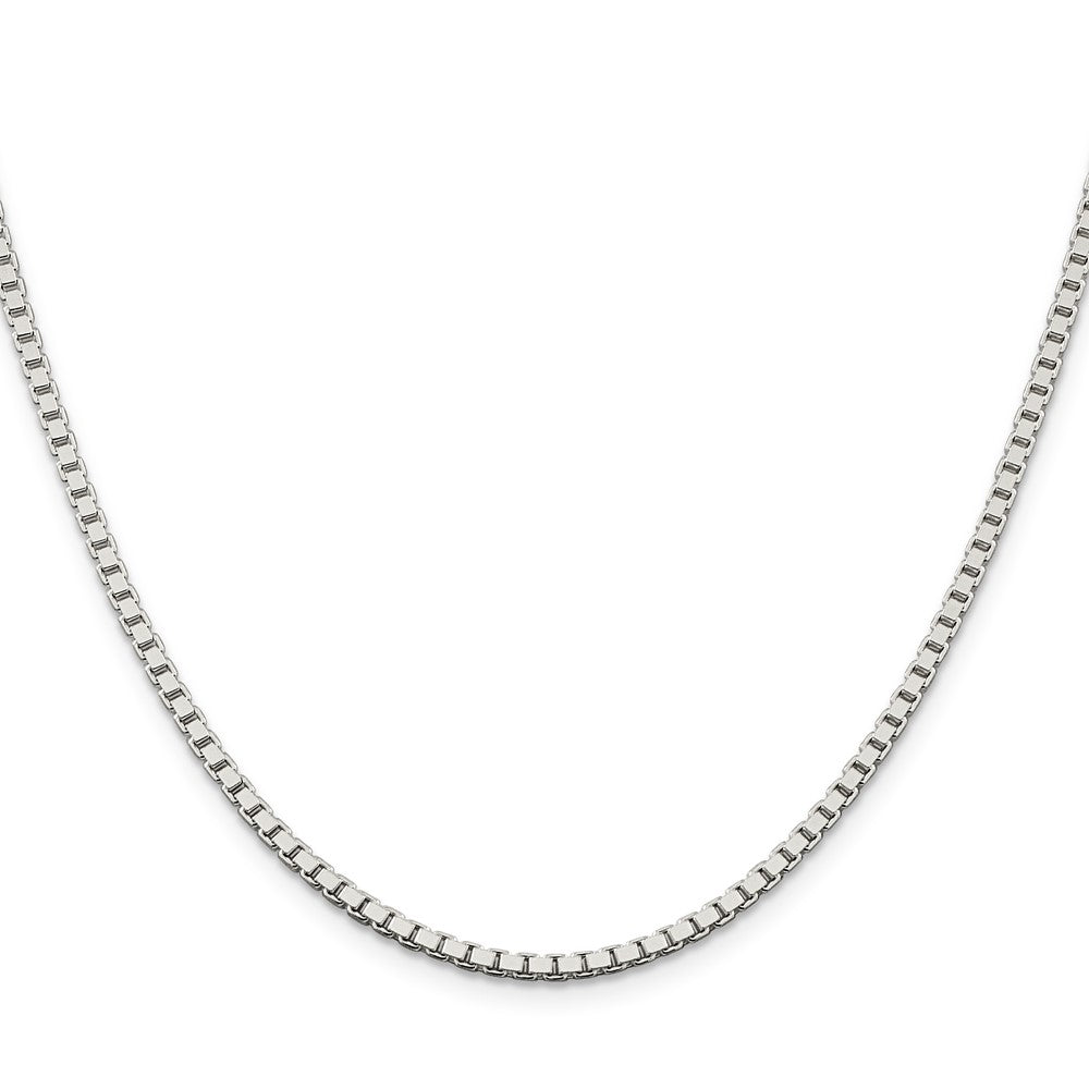 Sterling Silver 2.5mm Box Chain 22 Inches