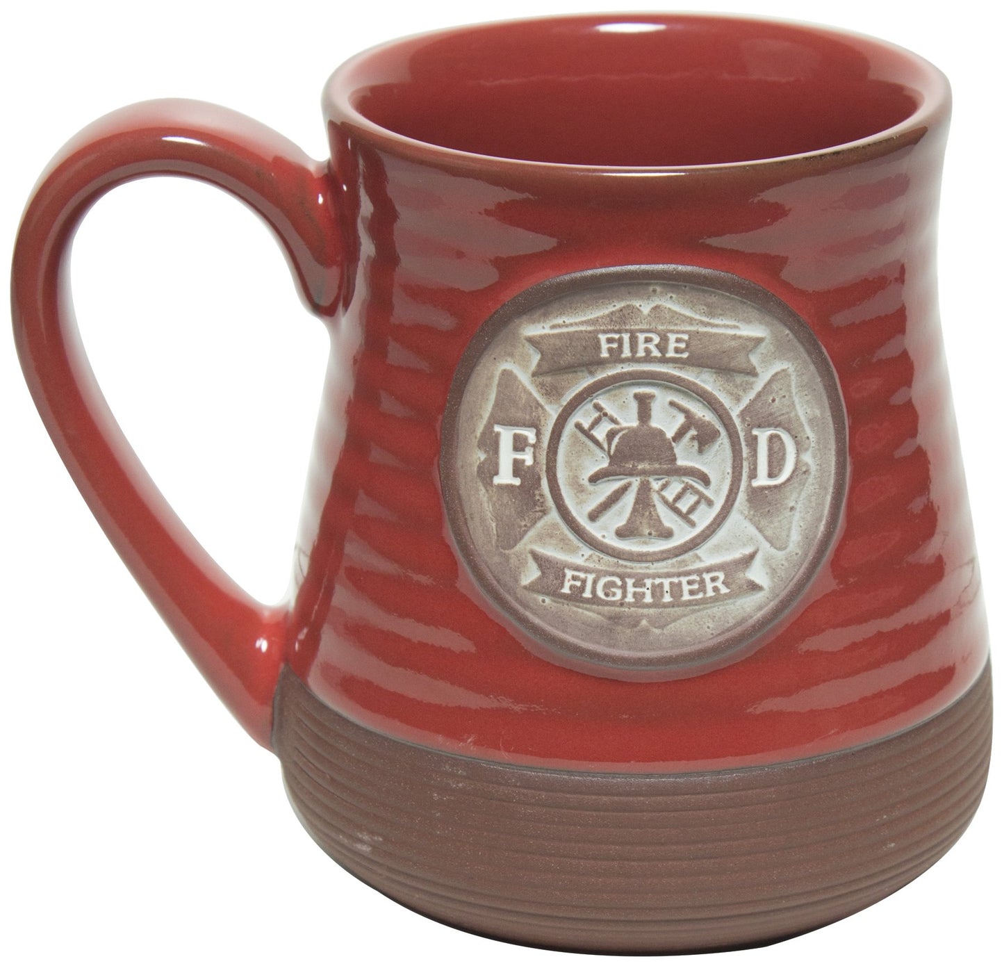 Mug-Pottery-Firefighter Prayer-Red