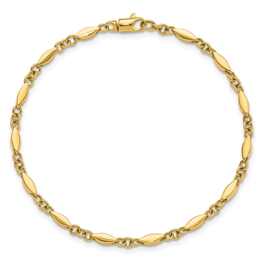 10K Polished Fancy Link Bracelet
