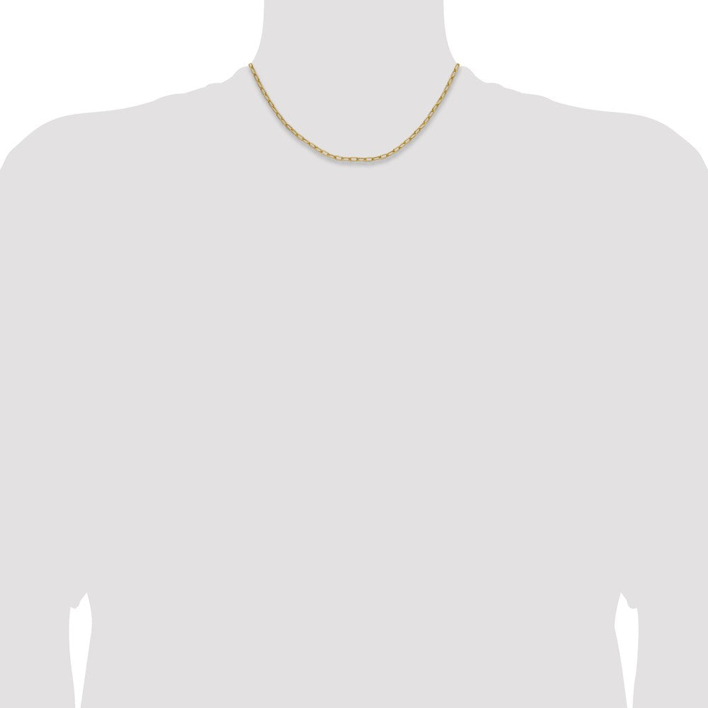 14k 3.0mm Semi-Solid Paperclip Chain