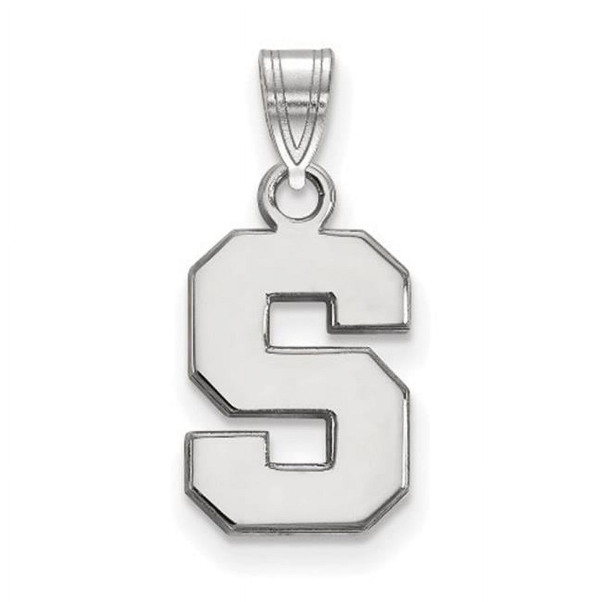 LogoArt Sterling Silver Michigan State University Small Pendant Necklace Female Adult