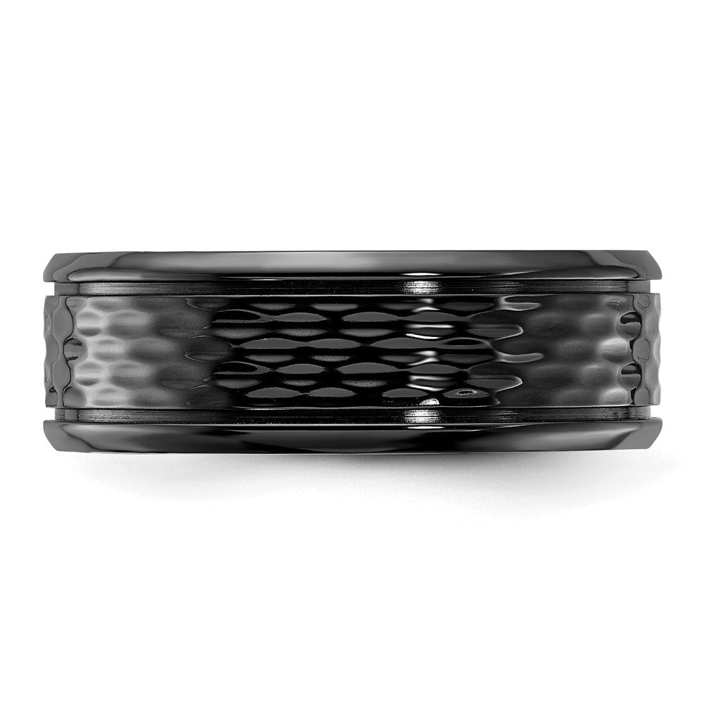 Black Zirconium Polished 8mm Band Size - 11.5