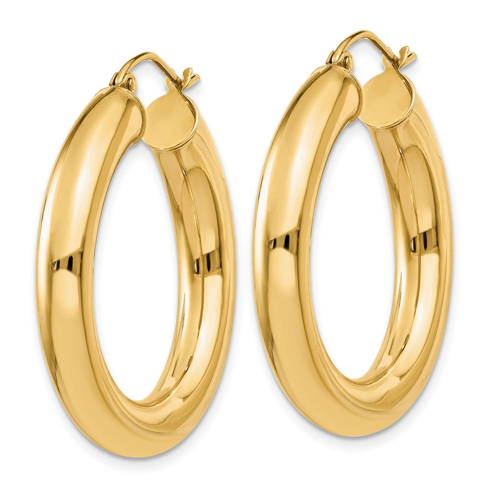 10k Yellow Polished 5mm Lightweight Hoop Earrings