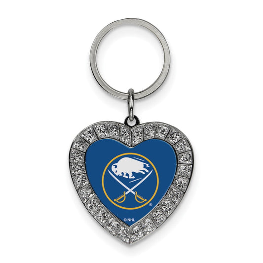 NHL Buffalo Sabres Rhinestone Heart Key Ring QGC7965