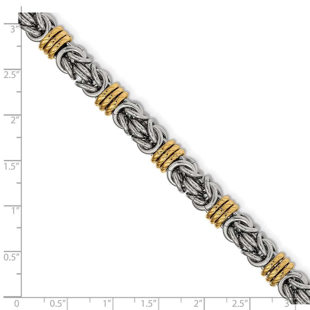 Stainless Steel Polished Yellow IP-plated 8.25in Bracelet 8.25 inches