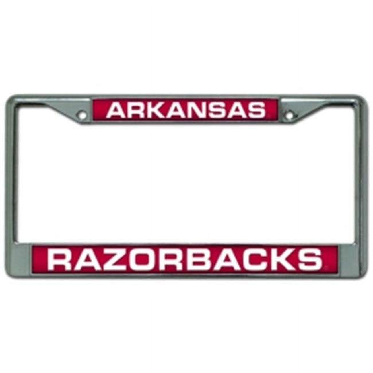 Arkansas NCAA Razorbacks Chrome Metal Laser Cut License Plate Frame
