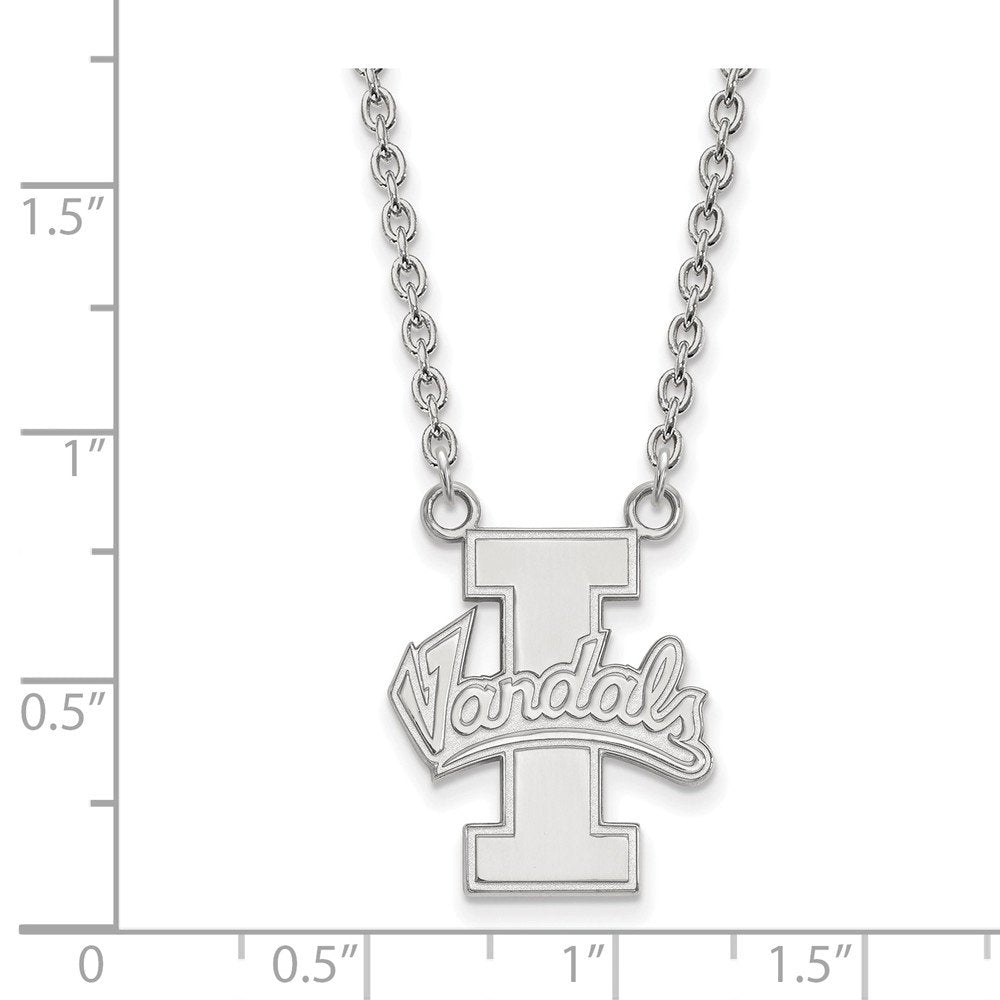 LogoArt SS008UID-18 Sterling Silver University of Idaho Large Pendant with Necklace