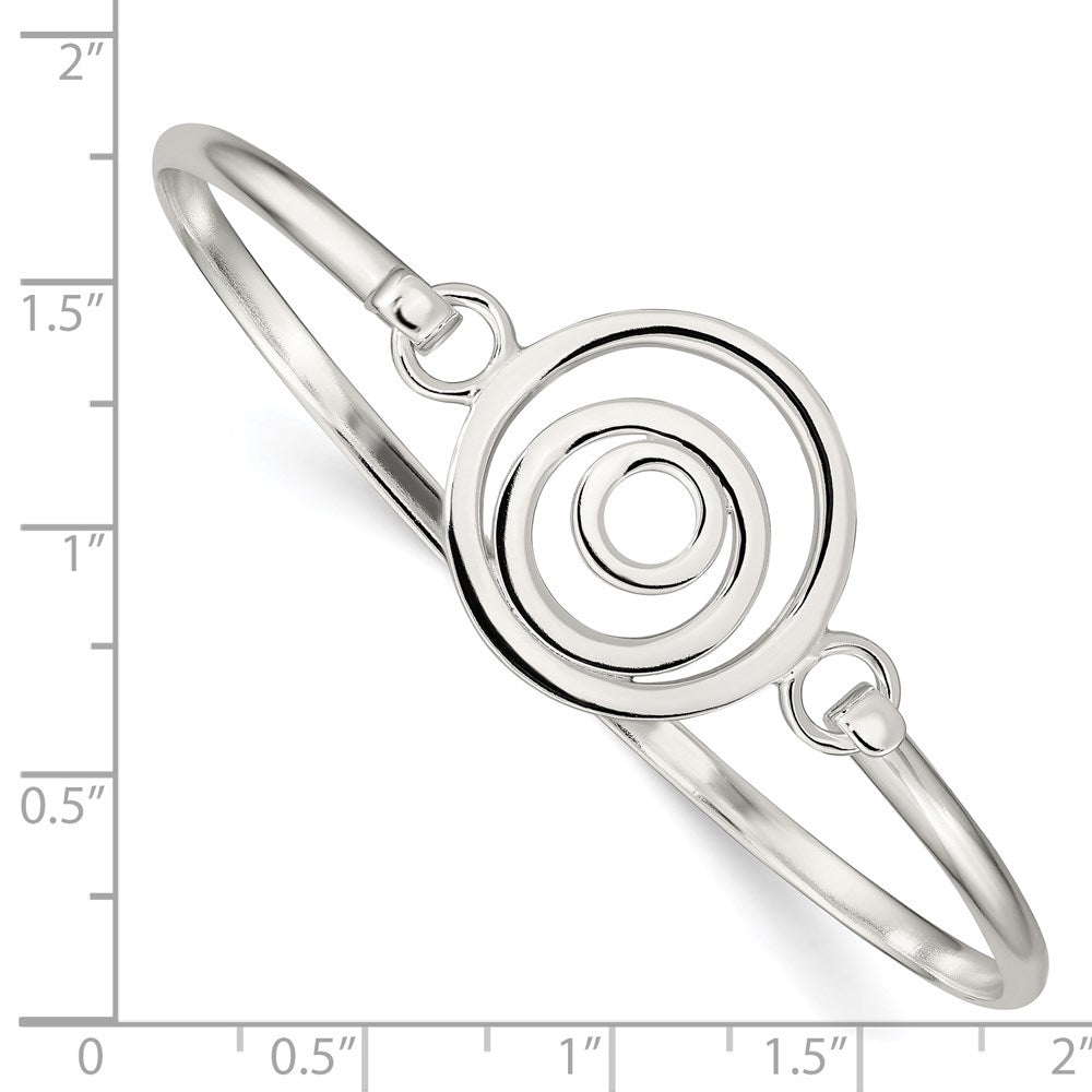 Sterling Silver Mutli-circle Bangle Bracelet 7.5 inches