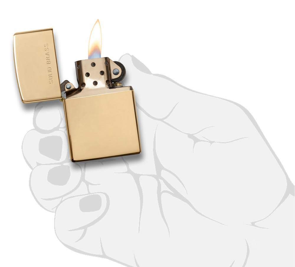 Zippo Brushed Solid Brass Pocket Lighter