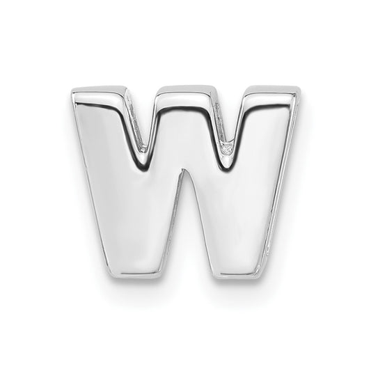 Sterling Silver Polished W Initial Slide