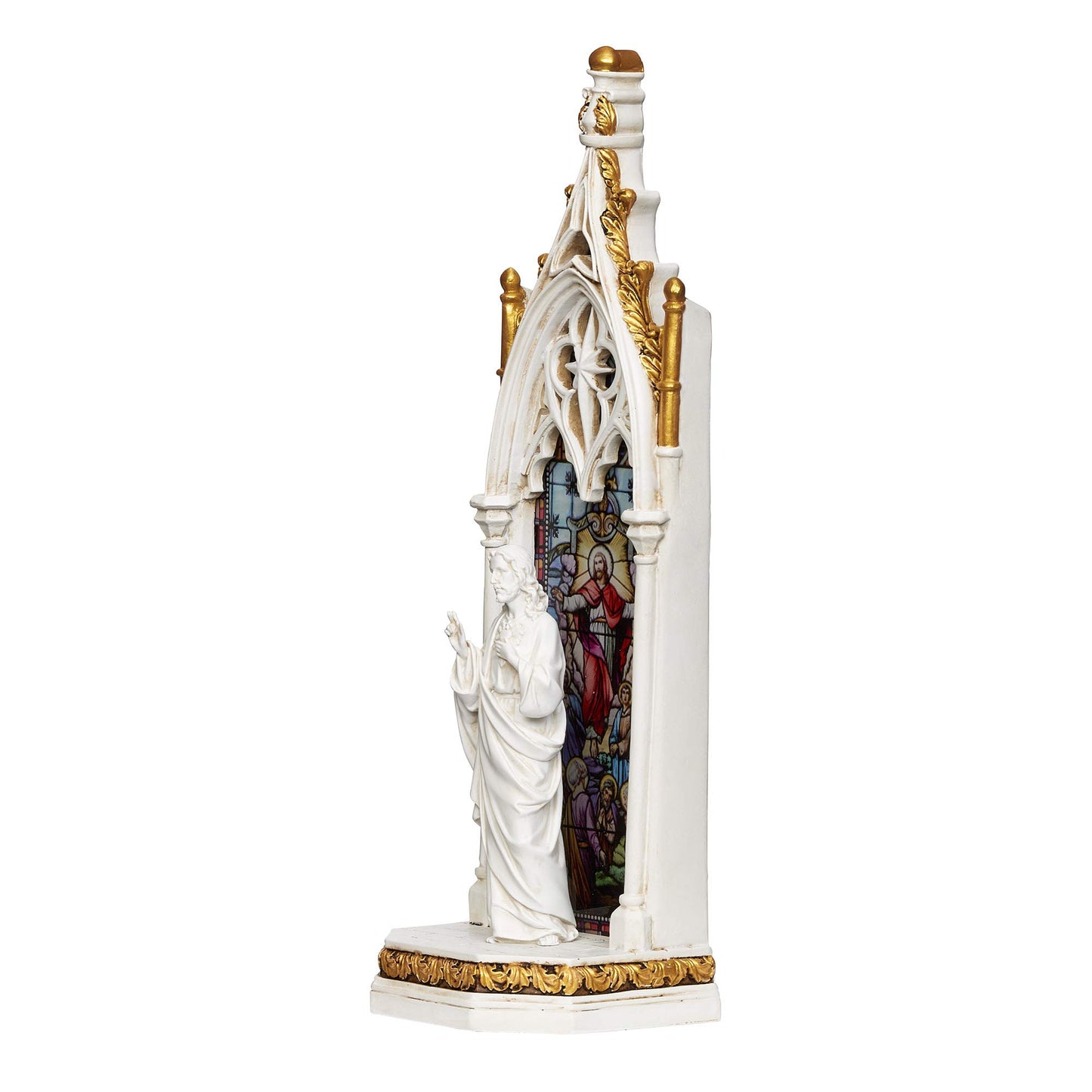 Joseph's Studio by Roman - Sacred Heart of Jesus Arch Window LED Figure, Renaissance Collection, 11.75" H, Resin and Stone, Religious Gift, Decoration, Battery Operated