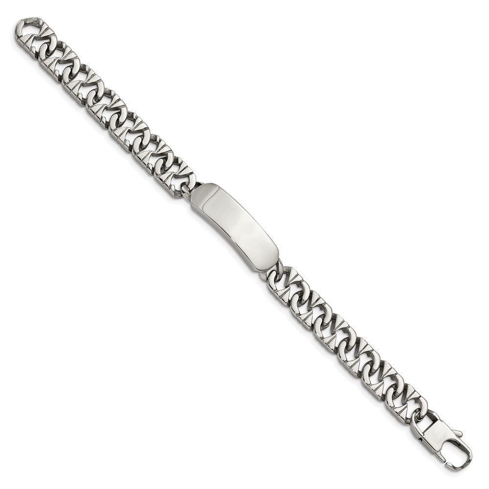 Stainless Steel Polished 8.5in ID Bracelet 8.5 inches
