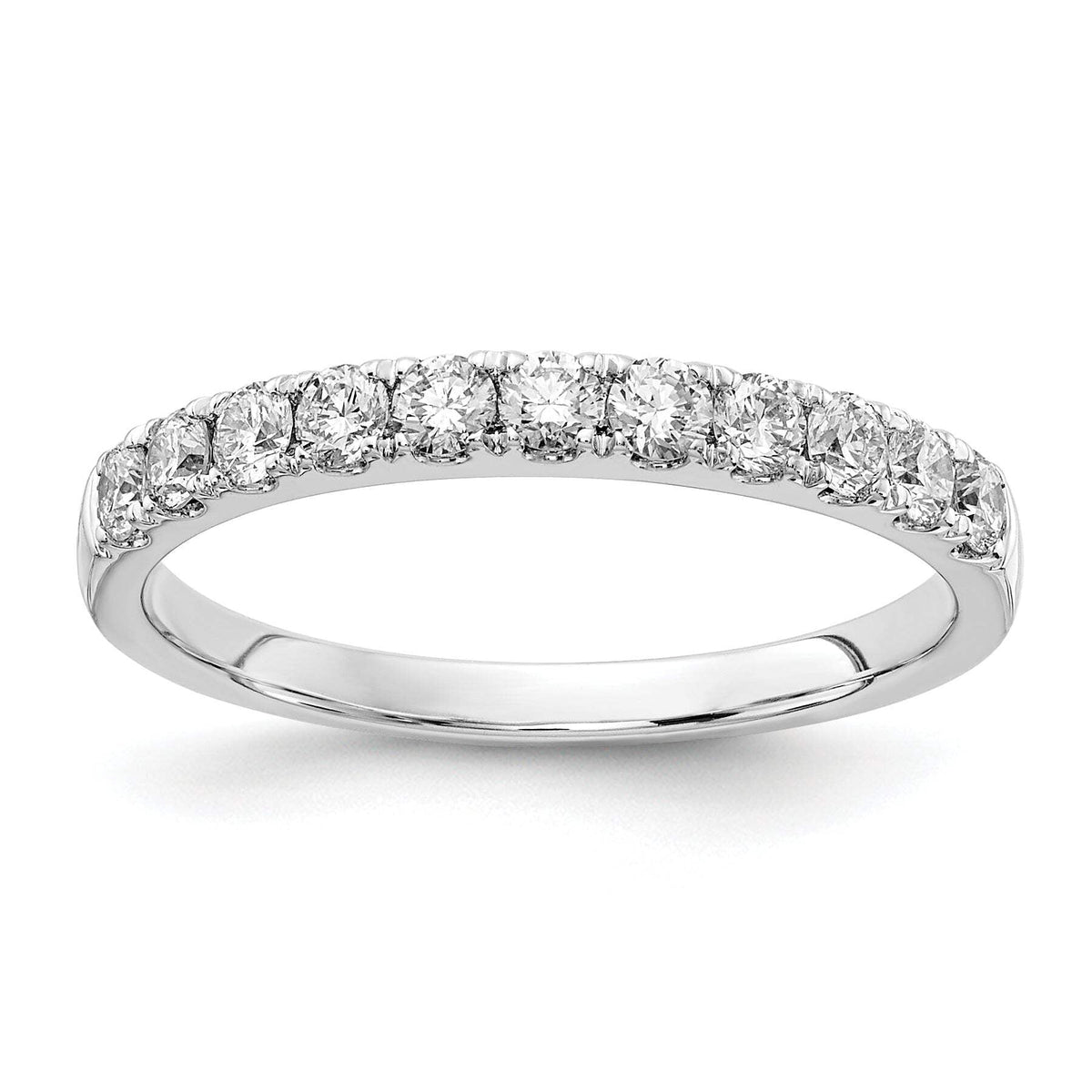 14k White Gold 1/2 carat Lab Grown Diamond VS/SI+ G+ Complete Wedding Band