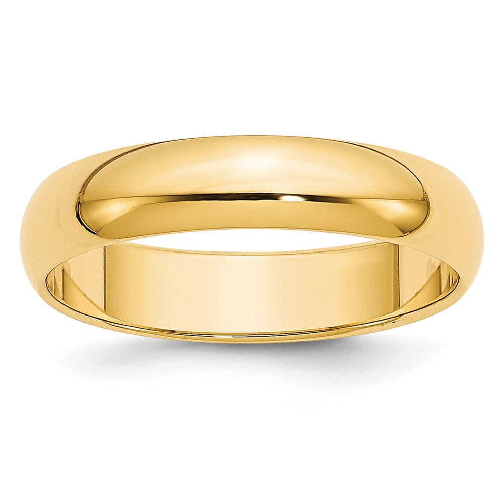 10k Yellow Gold 5mm Half Round Wedding Band Size 11.5