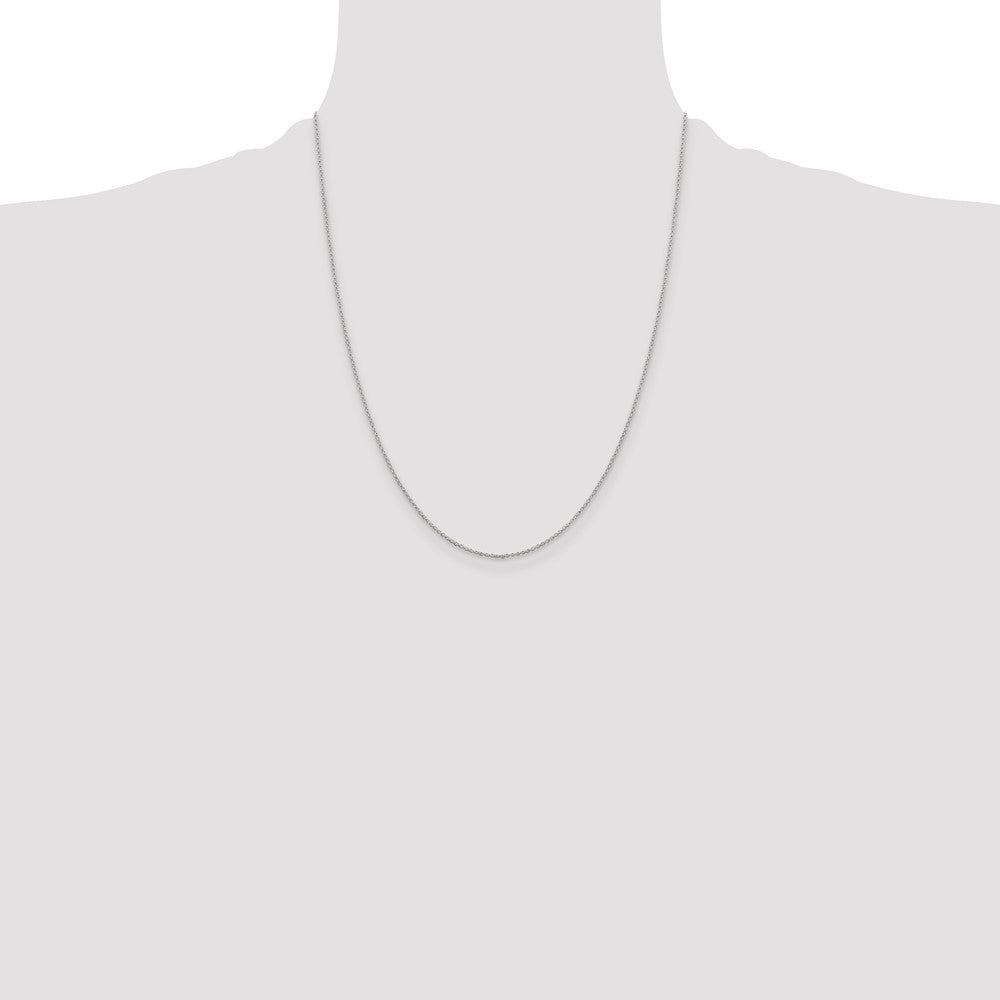 Sterling Silver 1.1mm Rolo Chain 22 Inches